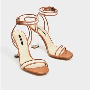 ZARA Vinyl High Heel sandals US 11 EU 42